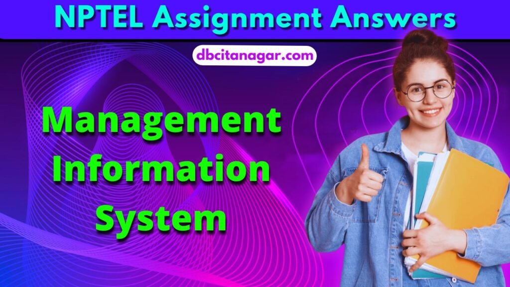 NPTEL Management Information System Week 2 Assignment Answers 2024